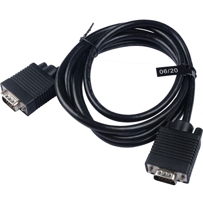 V7 Black Video Cable VGA Male to VGA Male 2m 6.6ft V7E2VGA-02M-BLK