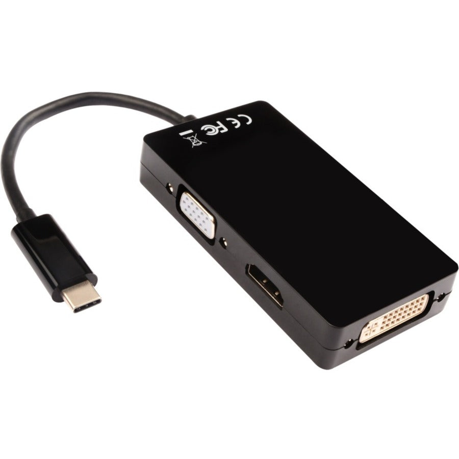 V7 DVI/HDMI/USB Type C/VGA Audio/Video Adapter V7UC-VGADVIHDMI-BLK