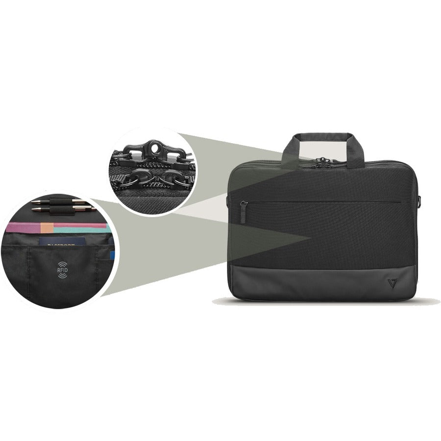 V7 Professional CCP13-ECO-BLK Carrying Case (Briefcase) for 13 to 13.3" Notebook - Black"