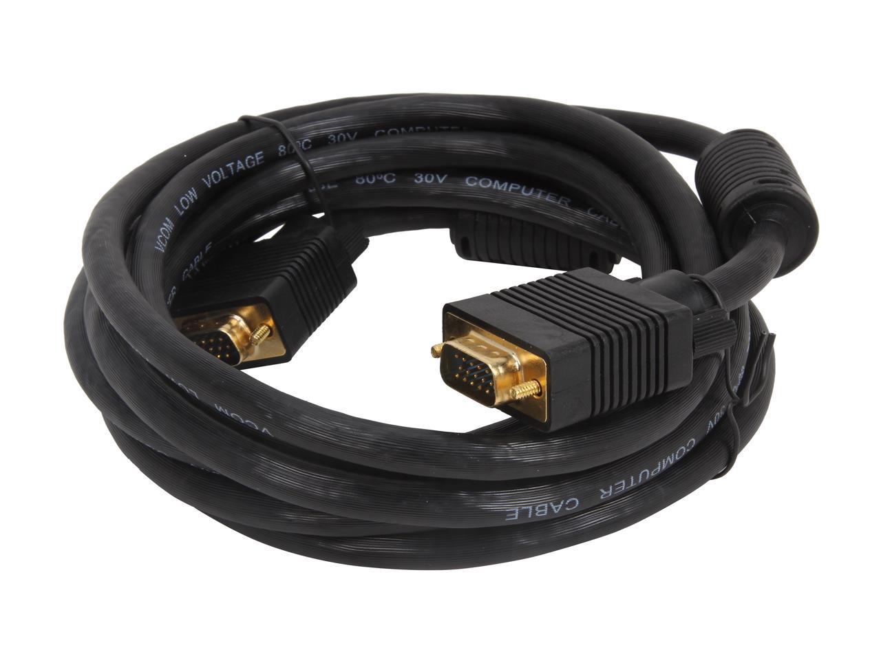 Vcom Cg381D-G-10 10Ft Vga Male To Vga Male Cable (Black)
