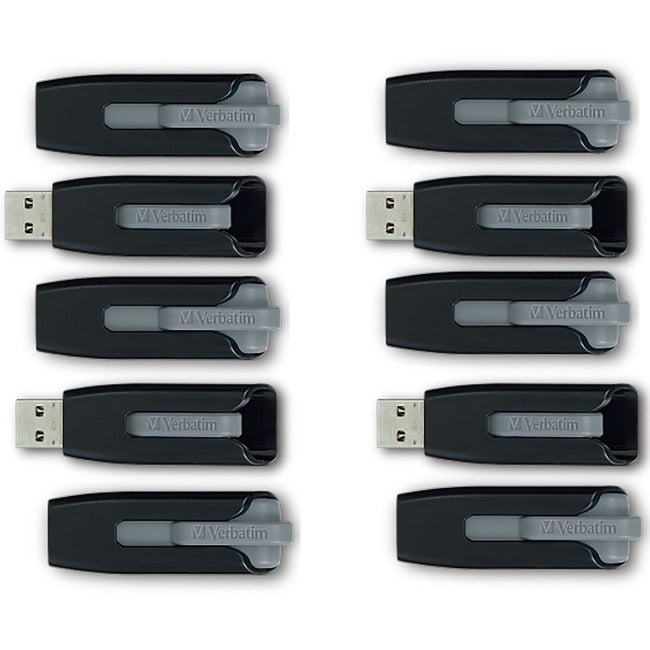 Verbatim 32Gb Usb 3.2 Gen1 10Pk,Store N Go V3 Flash Dr Bulk Pk-Blk