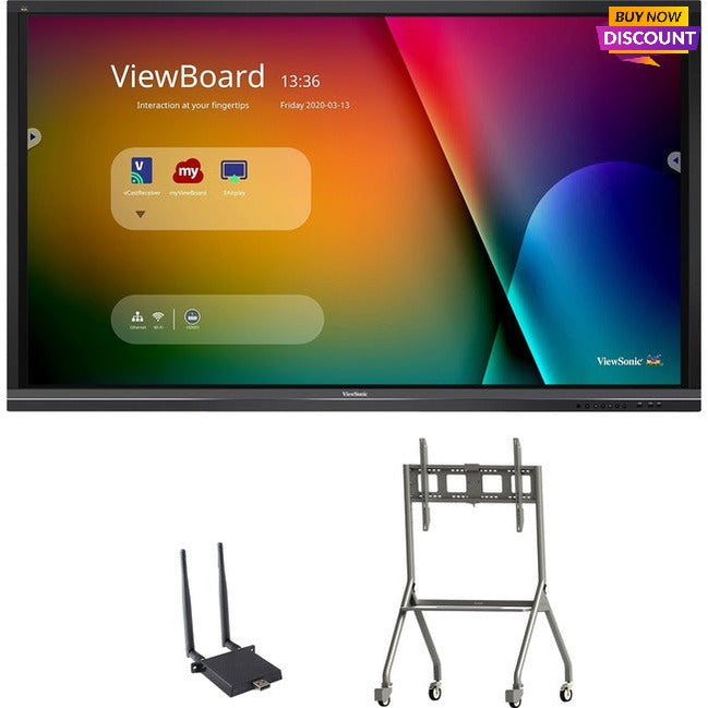 ViewSonic ViewBoard IFP5550-E4 - 4K Interactive Display with WiFi Adapter and Slim Trolley Cart - 350 cd/m2 - 55" FWF-60F-I-BDL-950-60,1064662818,Fortinet FortiWifi FWF-60F Network Security/Firewall Appliance"