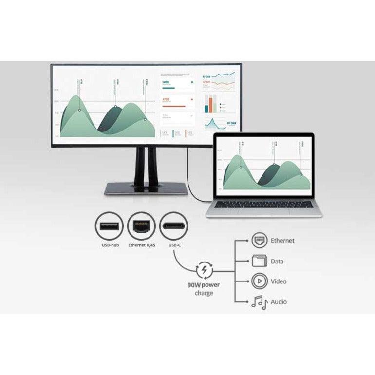 Viewsonic Vp3881A Computer Monitor 96.5 Cm (38") 3840 X 1600 Pixels Quad Hd+ Led Black