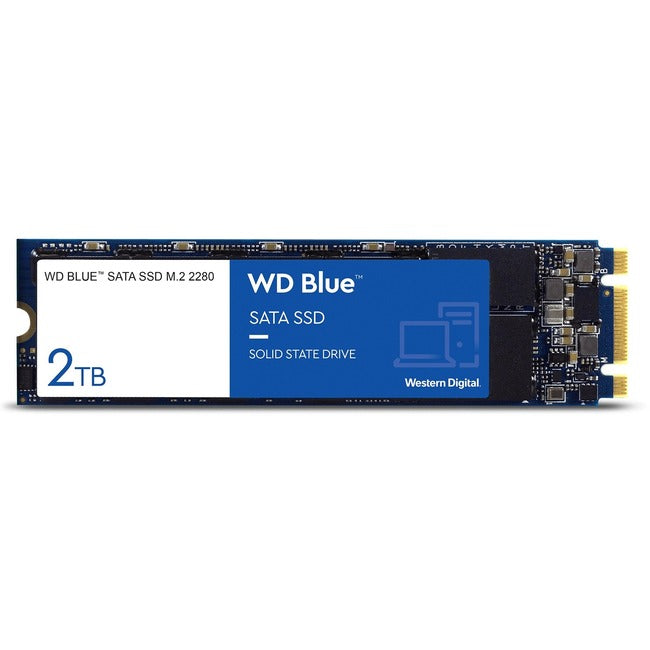 WD Blue 3D NAND 2TB PC SSD - SATA III 6 Gb/s M.2 2280 Solid State Drive WDS200T2B0B