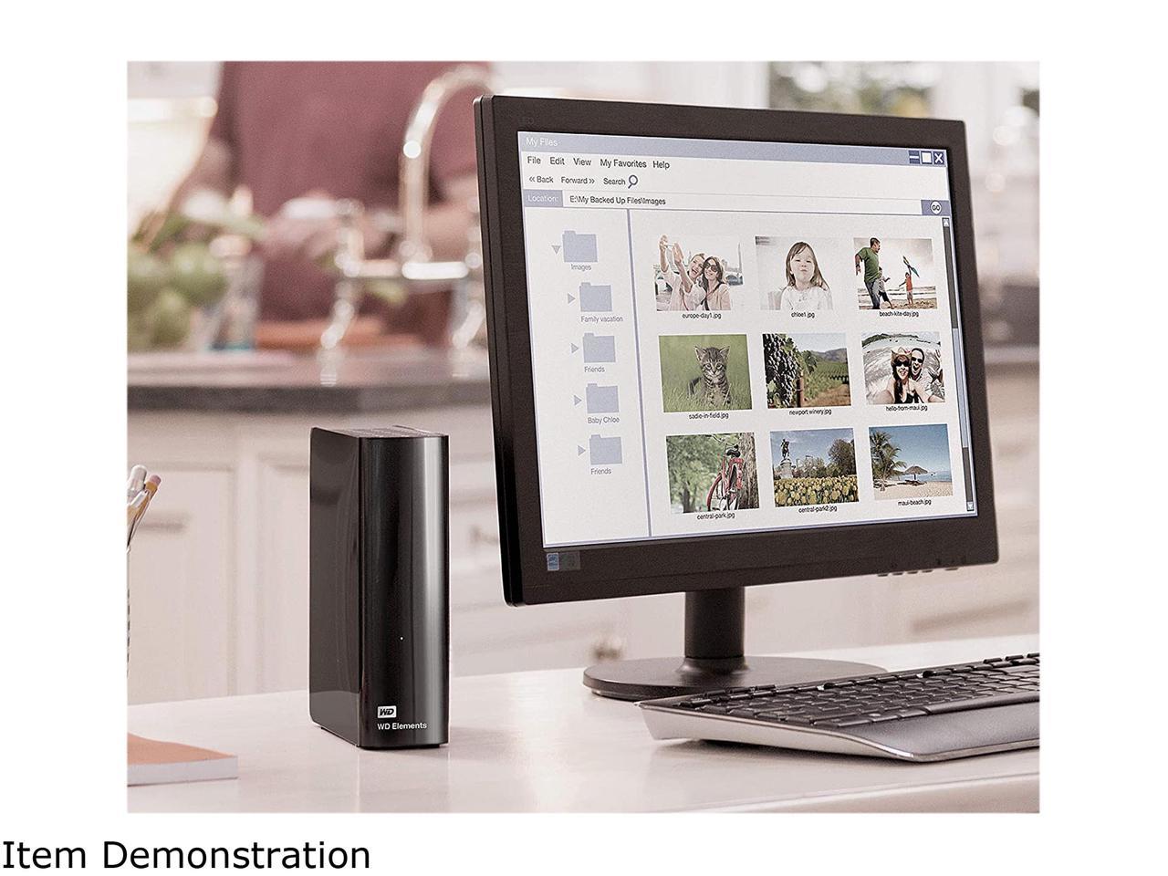 Wd Elements 16Tb Usb 3.0, Micro-B 3.5" Desktop External Hard Drive Wdbwlg0160Hbk-Nesn Black