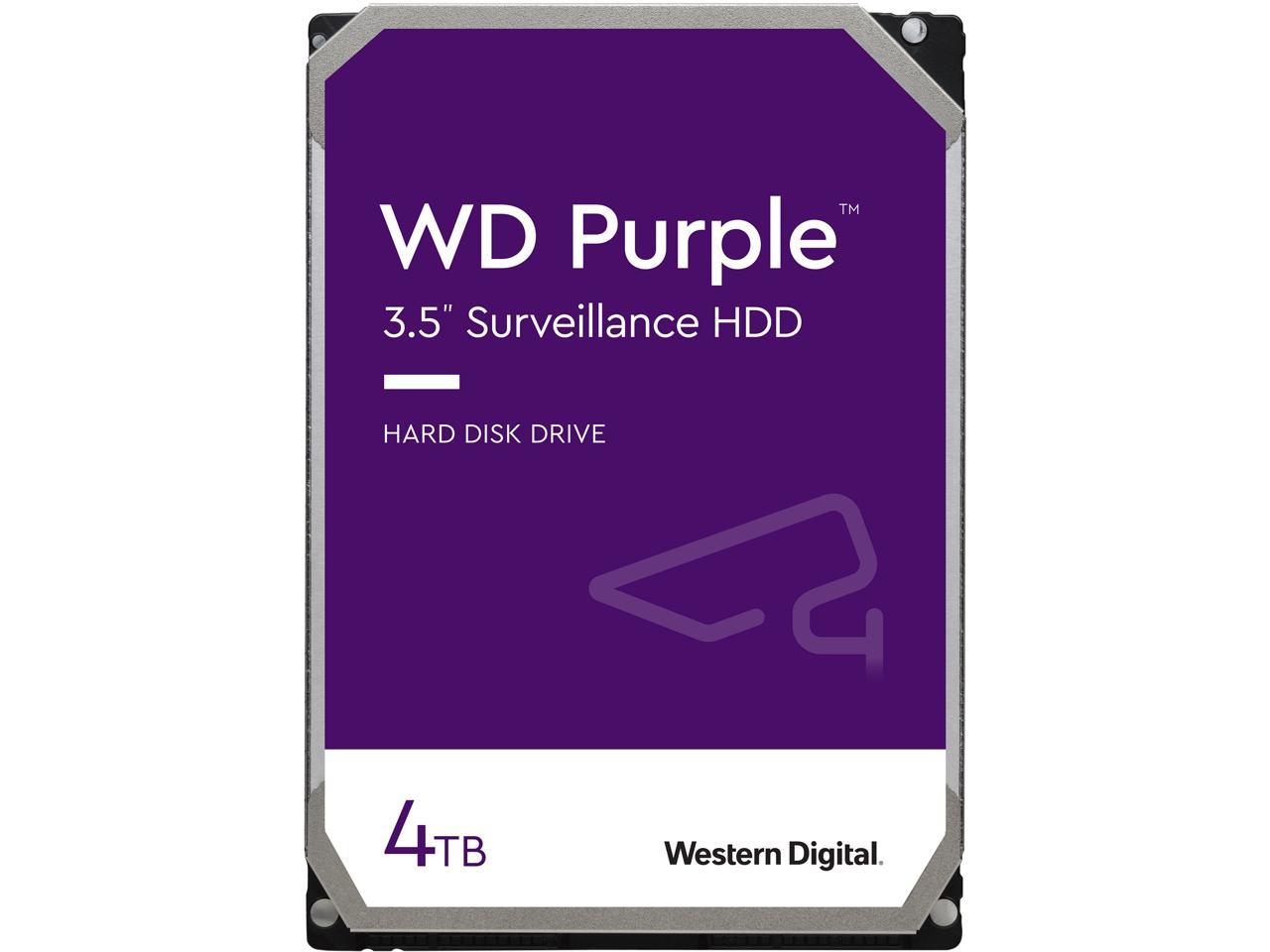 Wd Purple 4Tb Surveillance Hard Disk Drive - 5400 Rpm Class Sata 6Gb/S 64Mb Cache 3.5 Inch Wd40Purz