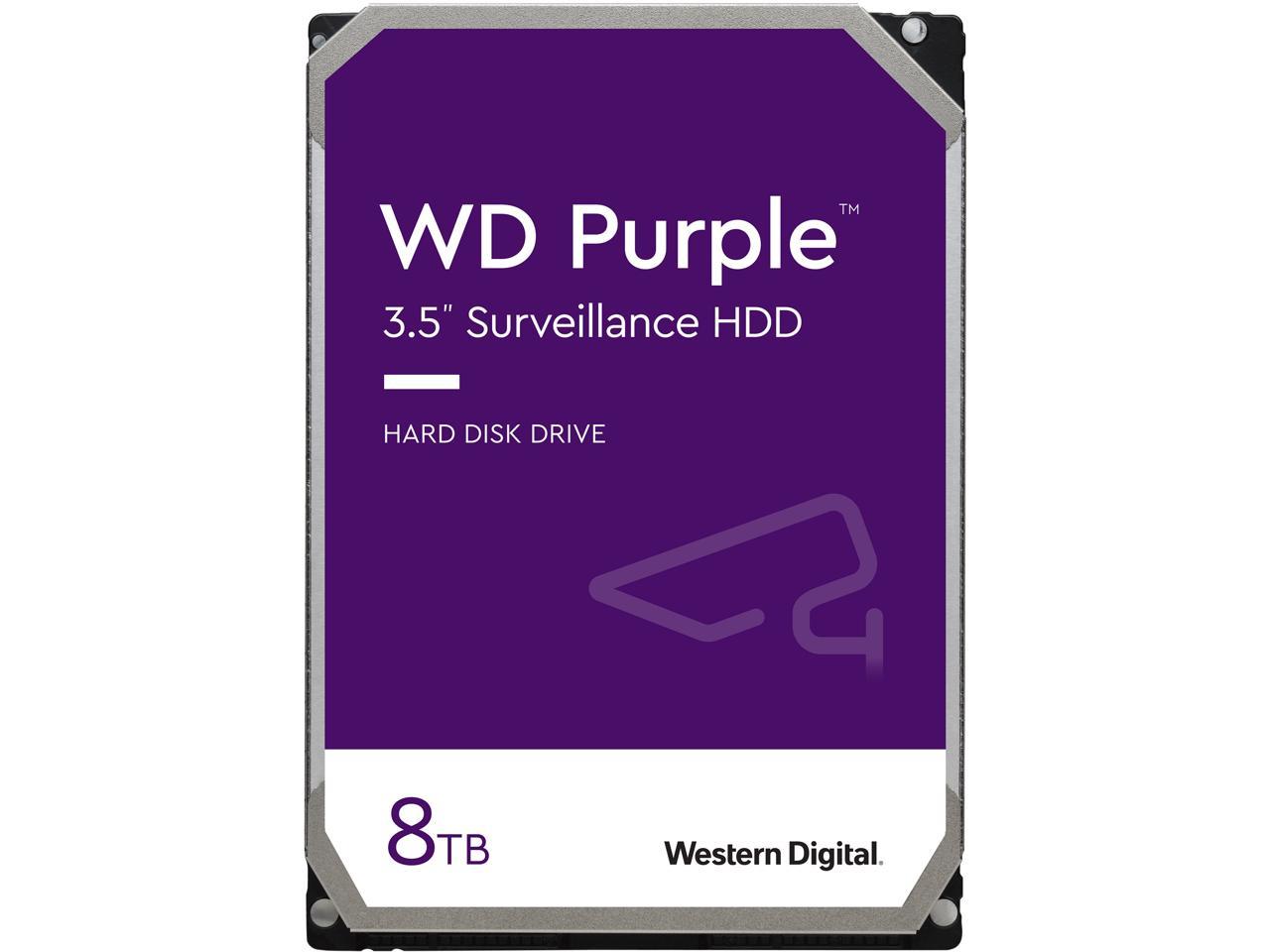 Wd Purple Wd82Purz 8Tb 7200 Rpm 256Mb Cache Sata 6.0Gb/S 3.5" Internal Hard Drive Bare Drive