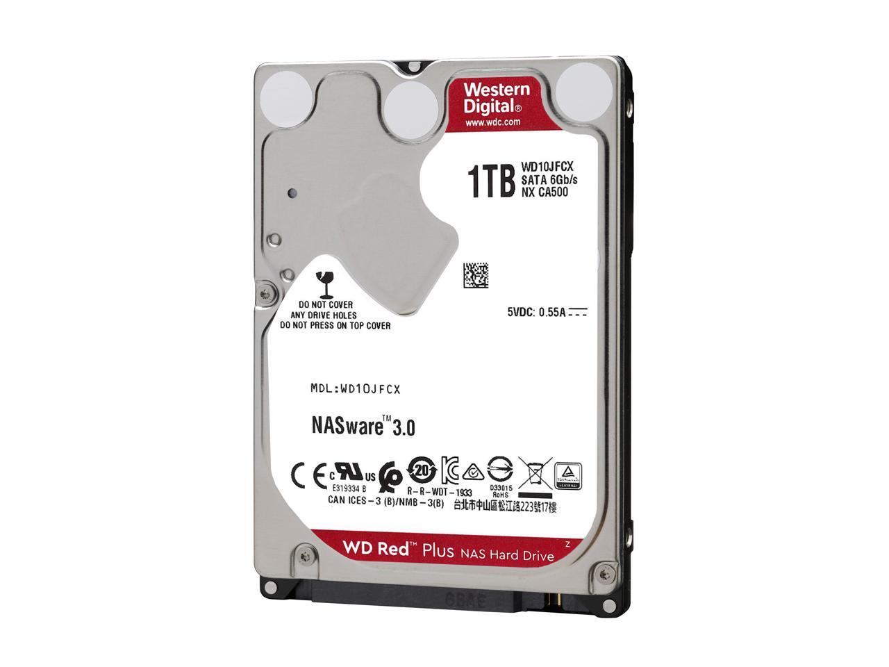 Wd Red Plus 1Tb Nas Hard Disk Drive - 5400 Rpm Class Sata 6Gb/S 16Mb Cache 2.5 Inch - Wd10Jfcx