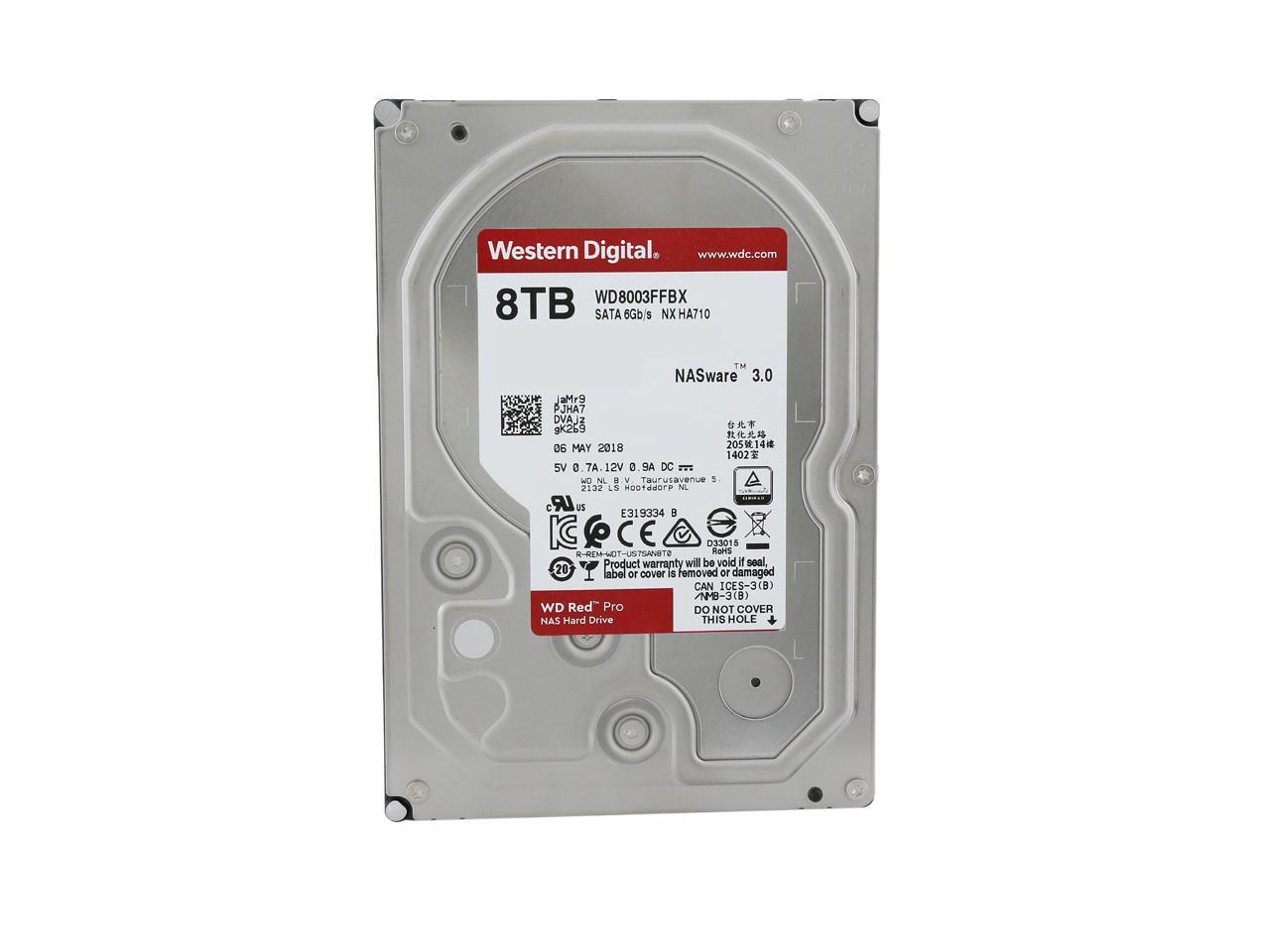 Wd Red Pro Wd8003Ffbx 8Tb 7200 Rpm 256Mb Cache Sata 6.0Gb/S 3.5" Internal Hard Drive Bare Drive