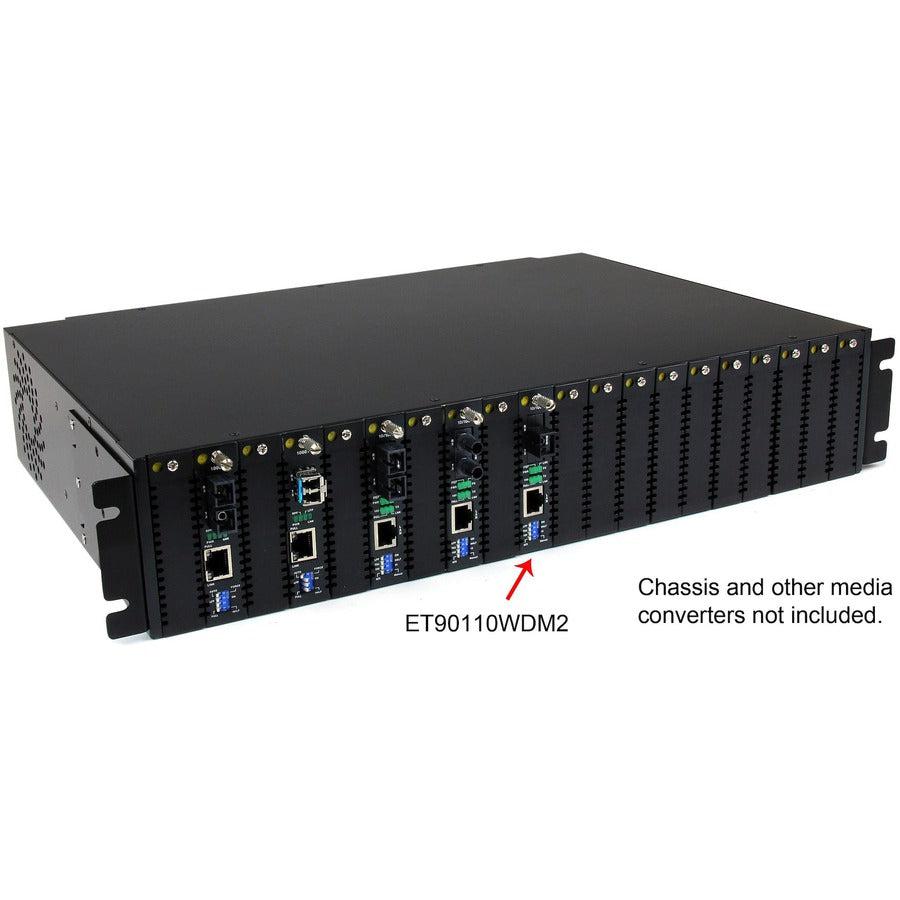 WDM Fiber Media Converter Kit - 10/100 Mbps Single Mode 20km | TecisOft ET90110WDM2