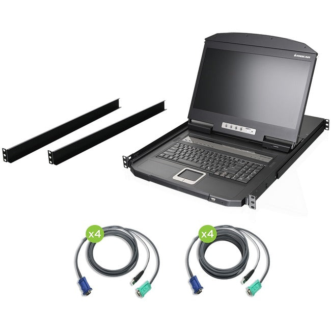 IOGEAR 8-Port 18.5 Widescreen Short Depth LCD KVM Switch" GCL1908WKITU