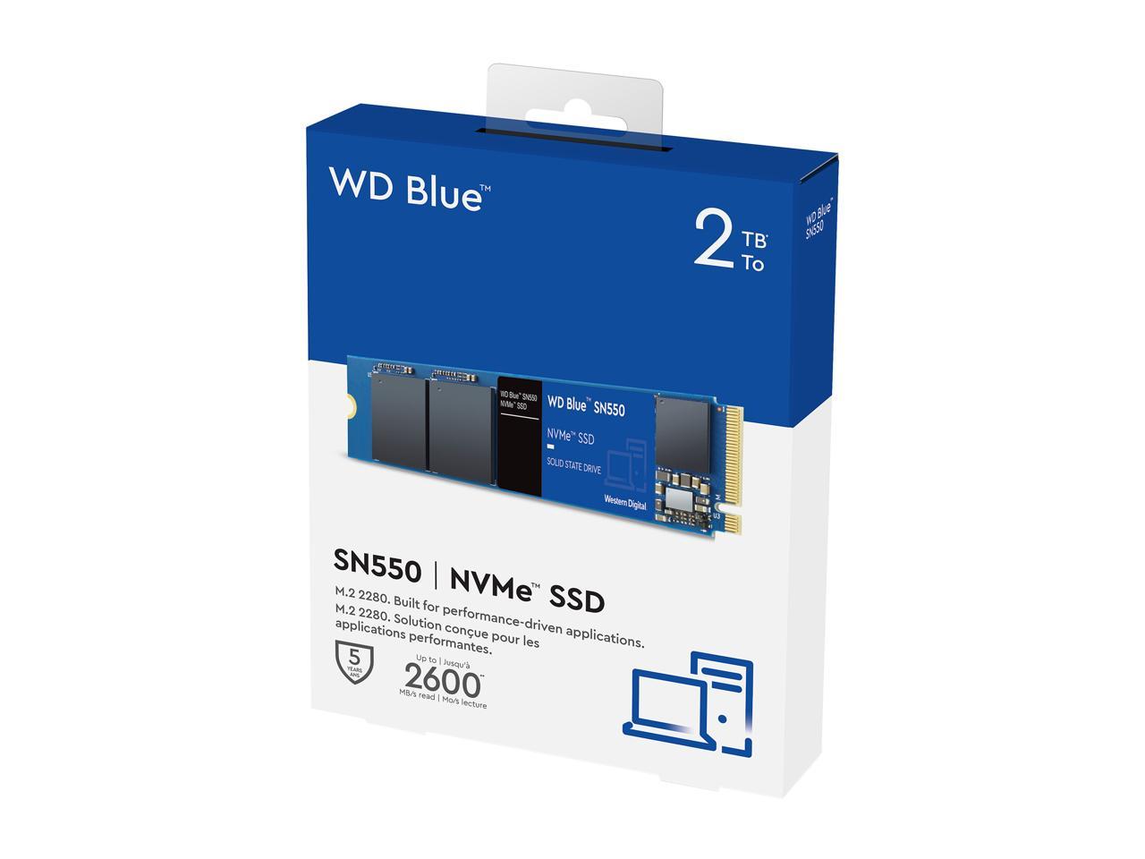 Western Digital Blue Sn550 Nvme M.2 2280 2Tb Pci-Express 3.0 X4 3D Nand Internal Solid State Drive (Ssd) Wds200T2B0C