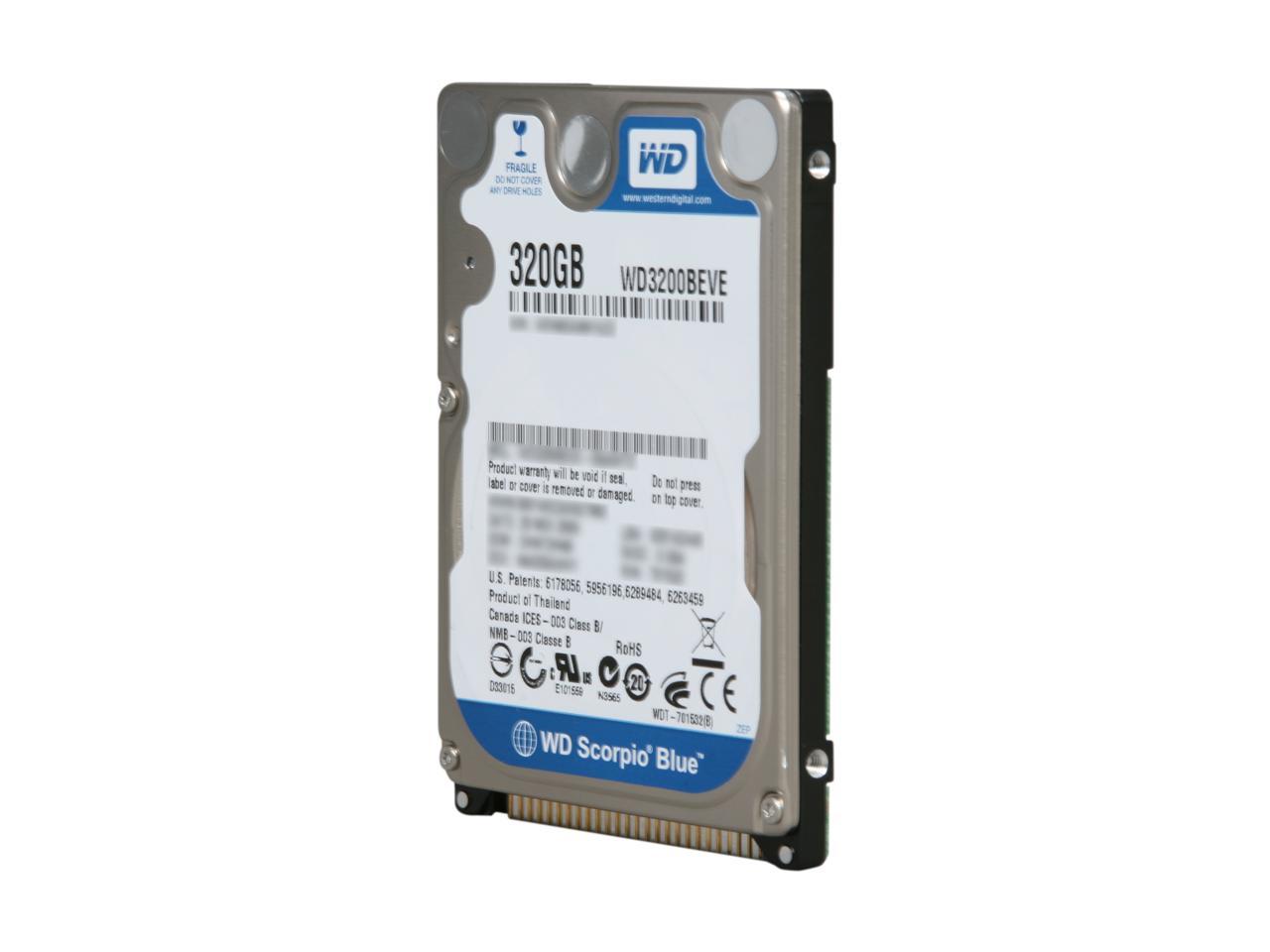 Western Digital Scorpio Blue Wd3200Beve 320Gb 5400 Rpm Pata 2.5" Internal Notebook Hard Drive Bare Drive