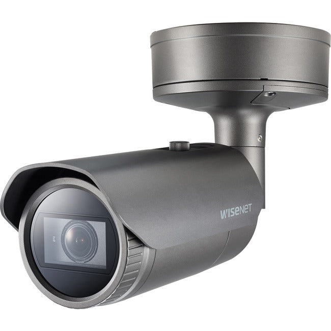 Wisenet XNO-9082R Outdoor 4K Network Camera - Color - Bullet - Dark Gray