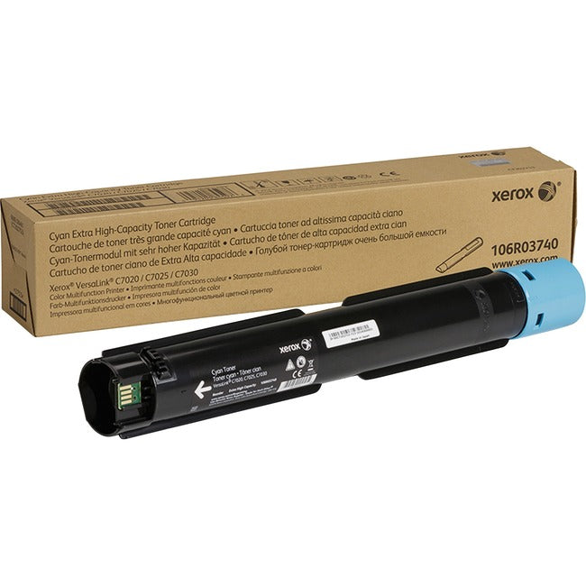 Xerox Original Extra High Yield Laser Toner Cartridge - Cyan - 1 Each 106R03740