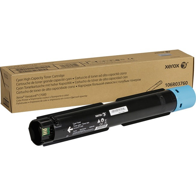 Xerox Original High Yield Laser Toner Cartridge - Cyan - 1 Each 106R03760