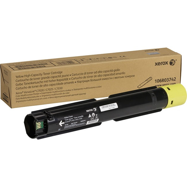 Xerox Original Standard Yield Laser Toner Cartridge - Yellow - 1 Each 106R03742