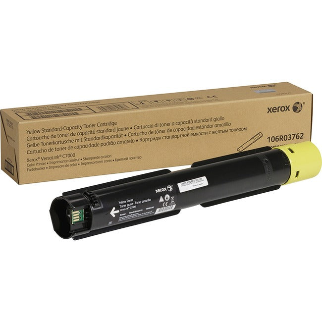 Xerox Original Standard Yield Laser Toner Cartridge - Yellow - 1 Each 106R03762