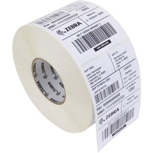 Zebra Tag Paper 1.25 X 2.25In Direct Thermal Zebra Z-Select 4000D 7.5 Mil 1 In Core