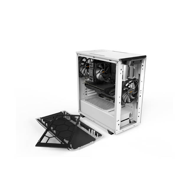 Be Quiet! Bgw35 Pure Base 500 Window White, Atx, Midi Tower Computer Case, Tempered Glass Window, Two Preinstalled Fans
