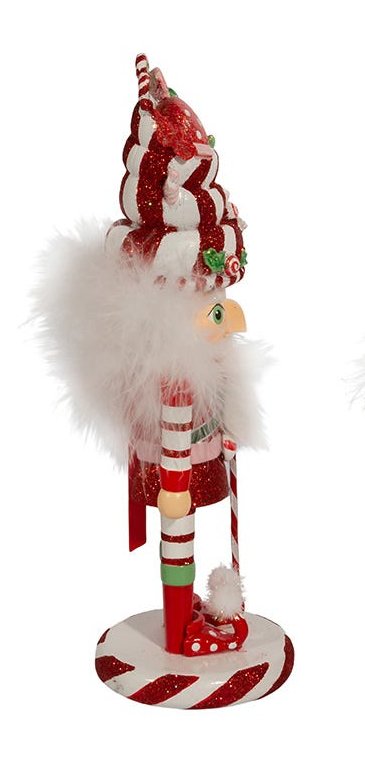 10" Hollywood Bakery Hat Nutcracker - Peppermint