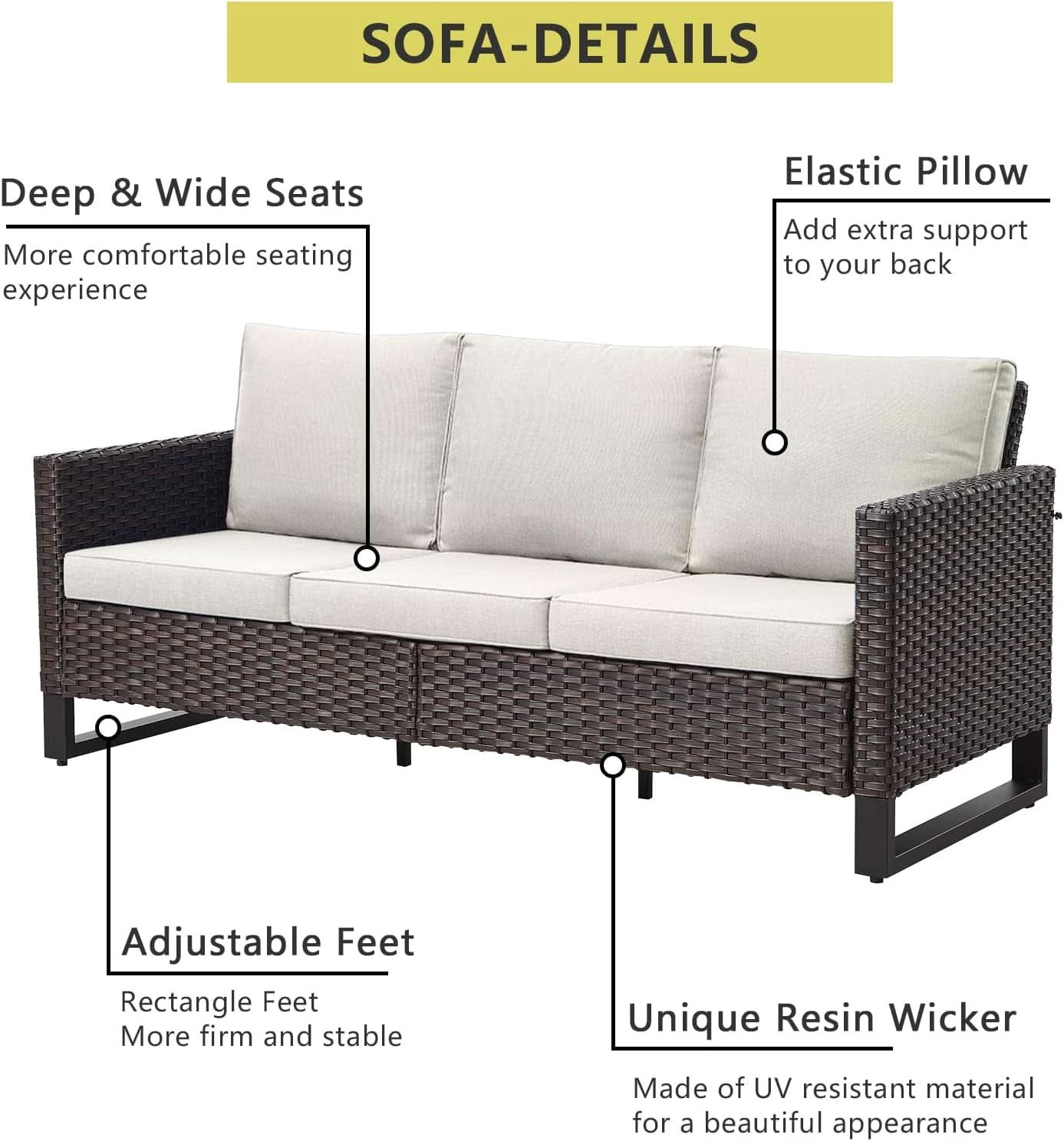 10 Piece Outdoor Sectional Sofa Set with Swivel Chairs