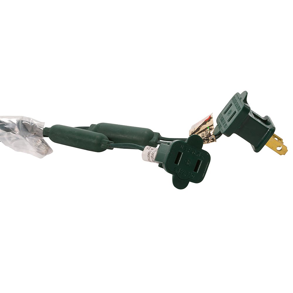 100-Light 5mm Cool White LED Green Wire Light Set