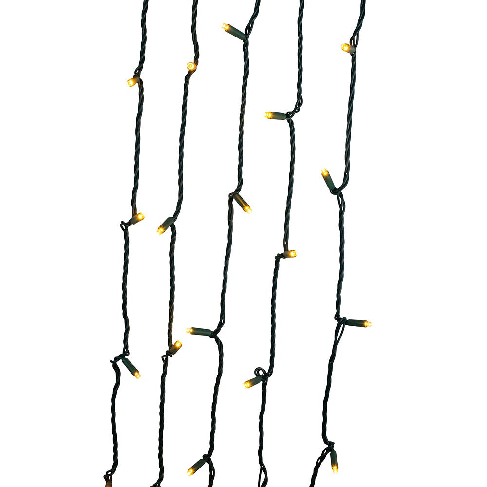 100-Light Classic Warm White LED Green Wire Light Set