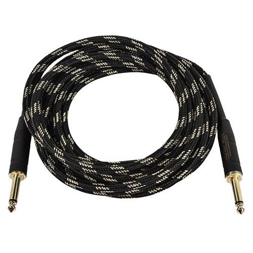 TS 1/4 M INSTRUMENT CABLE - BLK & GOLD