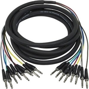 TRS MALE TO 1/4   TRS MALE SNAKE CABLE 6