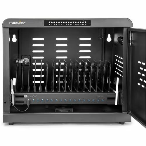 Rocstor Volt UC16 USB-C 16-Device Charging Station Cabinet - 16 Devices Supported