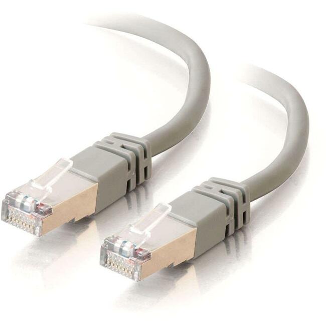 10Ft Cat5E Snagless Shielded (Stp) Ethernet Network Patch Cable - Gray