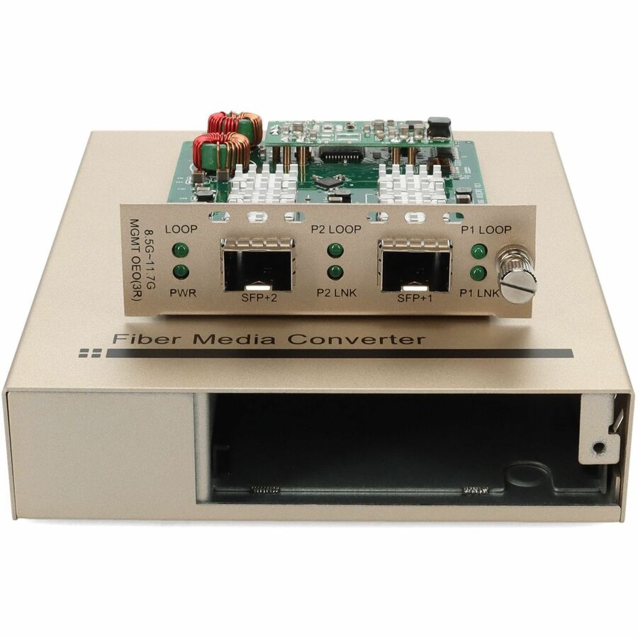 10G OEO Converter 3R Repeater 2 SFP+ Slots Standalone Kit | TecISoft ADD-MCC10G2SFP-SK