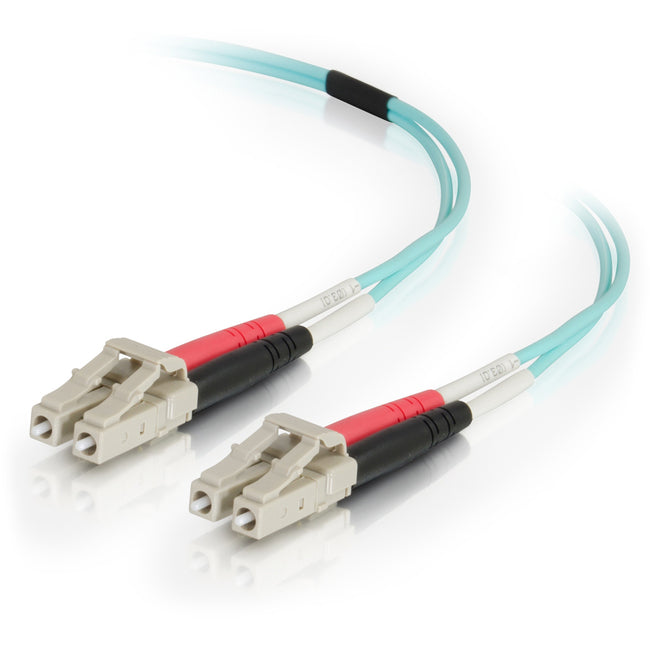 10M Lc-Lc 50/125 Om4 Duplex Multimode Pvc Fiber Optic Cable - Aqua