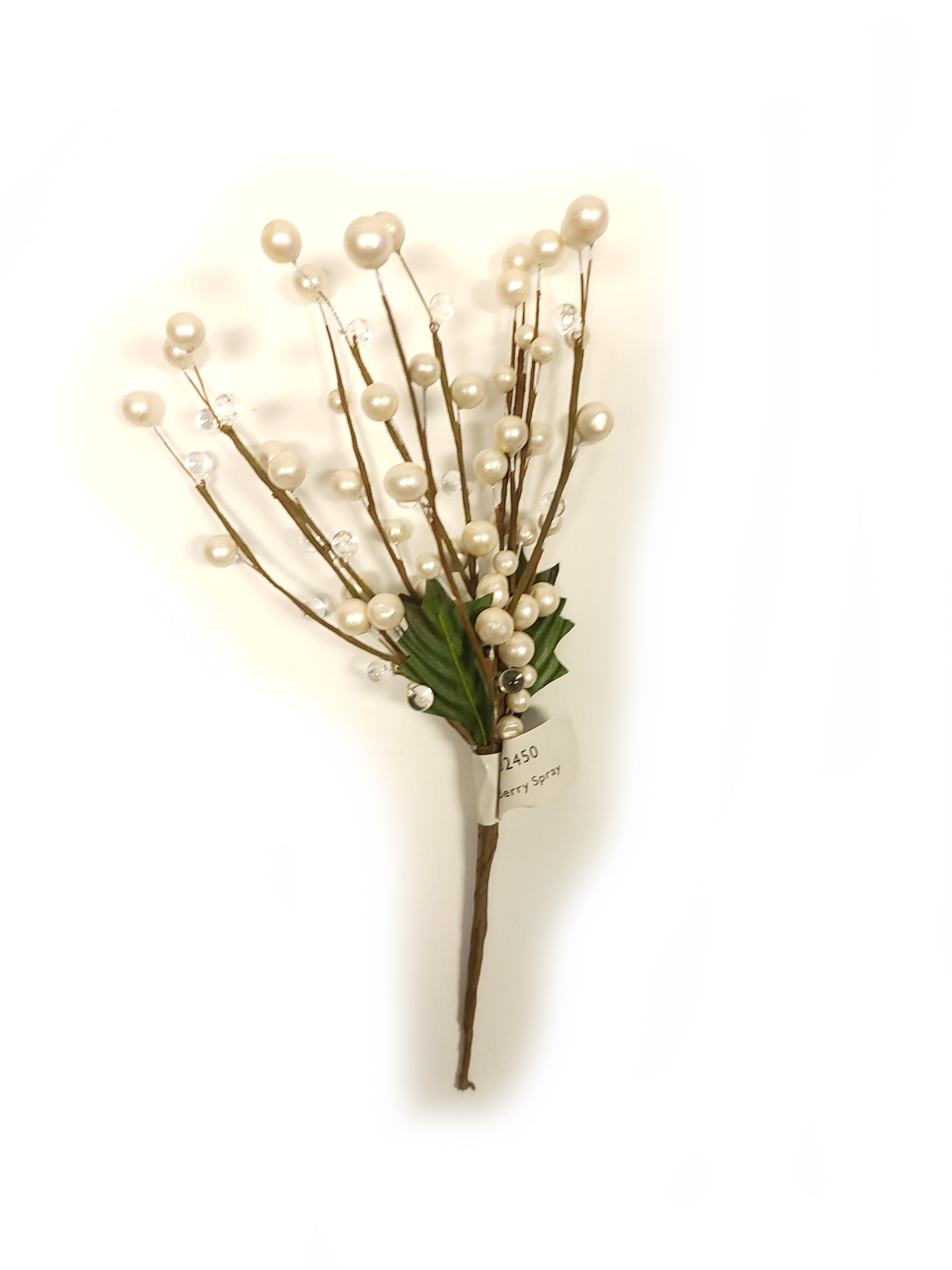 11" Berry Spray - White