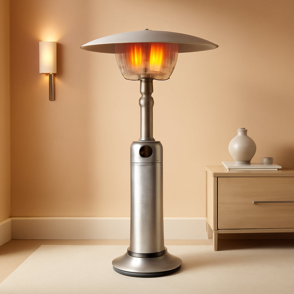 11,000 BTU Portable Tabletop Propane Patio Heater For Outdoor Spaces Backyard Areas