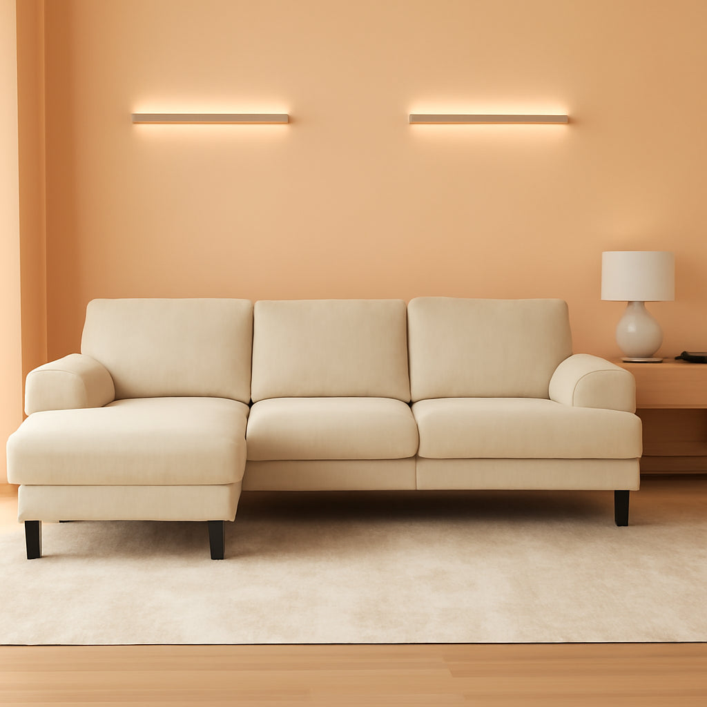 111 Inch U Shaped Sectional Sofa Sleepable Armrests