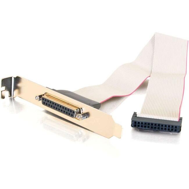 11In Db25 Female Parallel Add-A-Port Adapter Cable With Bracket