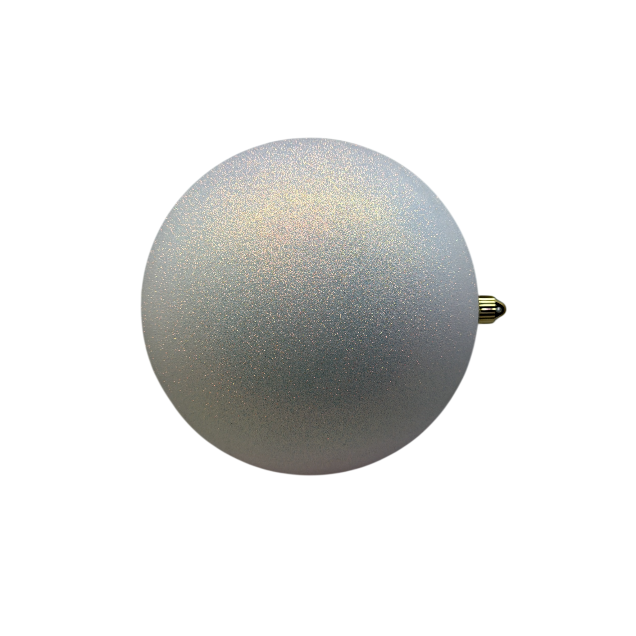 12" Commercial Shatterproof Ball Ornament - Snowball White Glitter