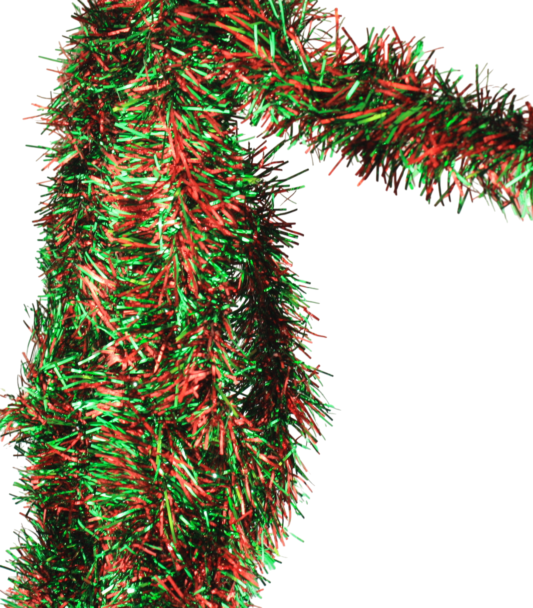 12 foot 5 Ply Deluxe Tinsel Garland - Red/Green