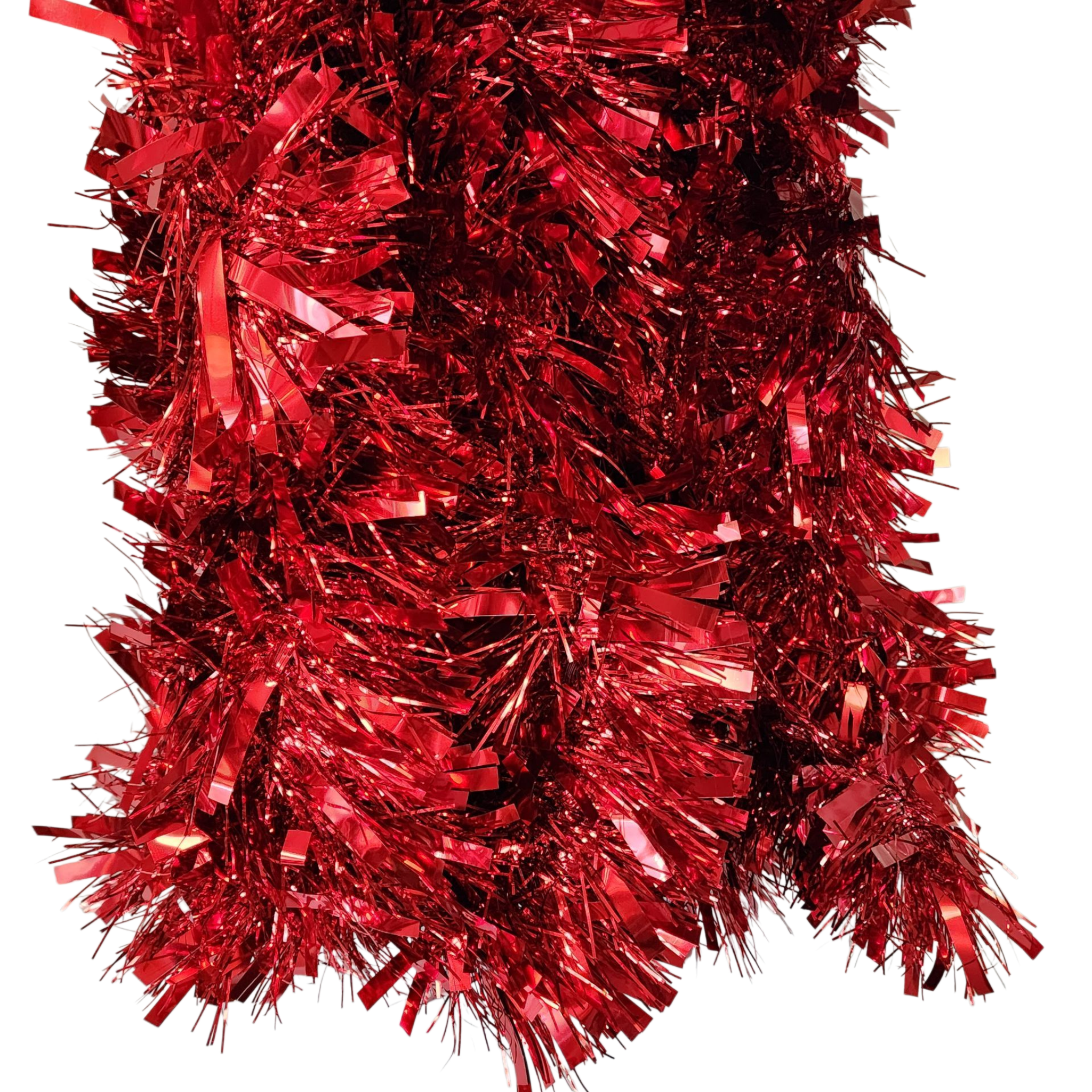 12 foot 6 Ply Luxury Tinsel Garland - Red