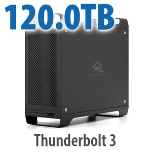 120.0TB (4x2.0TB NVMe SSD, 7x16.0TB HDD) ThunderBay Flex 8 Thunderbolt 3 Storage