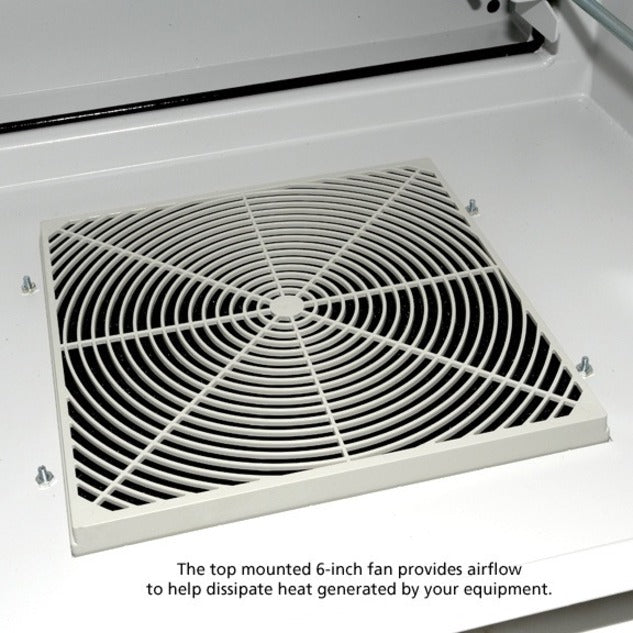 12U Server Rack with Cooling - NEMA 12 Wall Mount Cabinet with Temperature Control | Black Box ClimateCab RMW5120AF