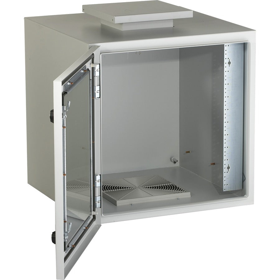12U Server Rack with Cooling - NEMA 12 Wall Mount Cabinet with Temperature Control | Black Box ClimateCab RMW5120AF