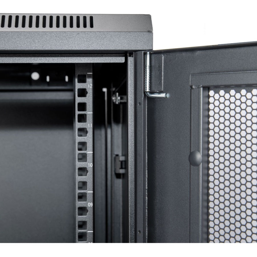 12U Wall Mount Rack Vented Enclosure - Secure Network Equipment Storage | Rocstor Y10E006-B1