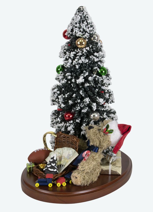 13 Inch Tree on Base with Bag of Toys