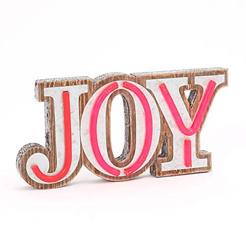13 inch B/O Lighted Sign - Joy