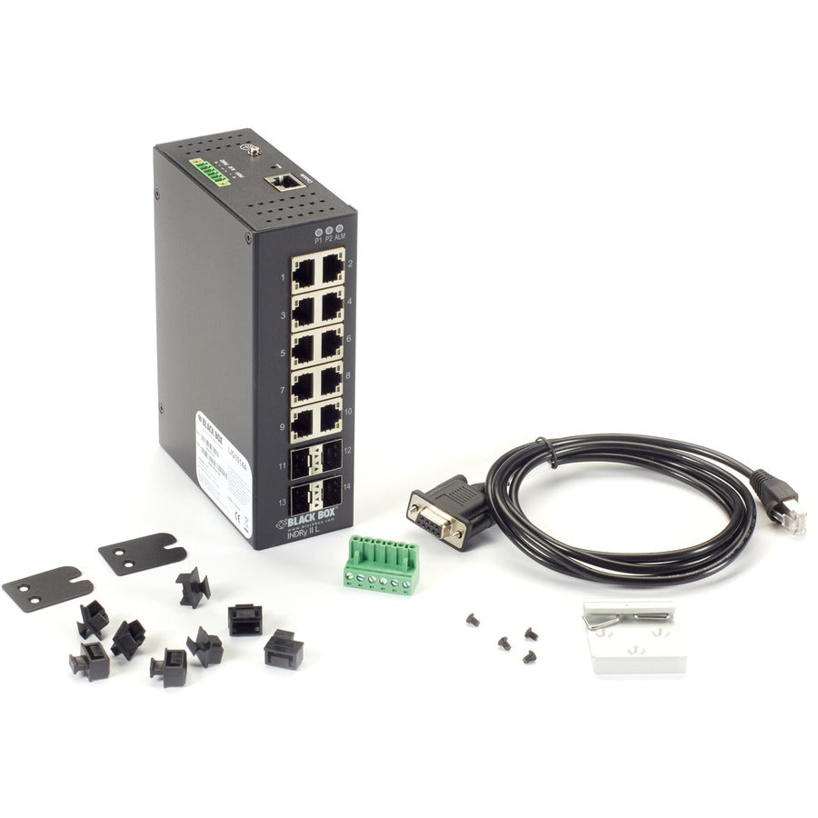 14-Port Industrial Gigabit Ethe,Rnet Switch Managed Extreme Temp.