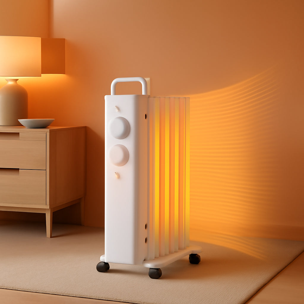 1500W Oil Filled Space Heater With Universal Wheels