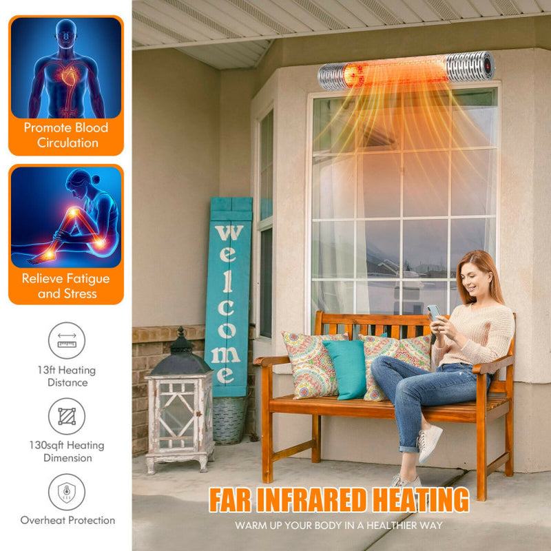 1500W Wall Mounted Infrared Heater Adjustable 750W To 1500W
